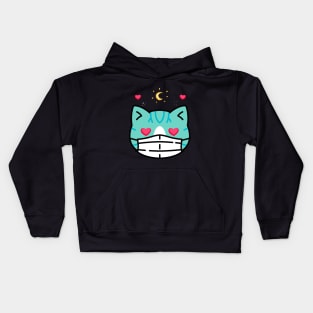 Cute Cats T-shirt in Coronavirus Mode Kids Hoodie